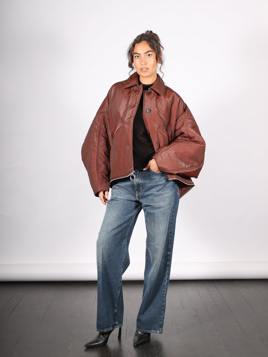 Convertible Jacket in Dark Burgundy by Dawei