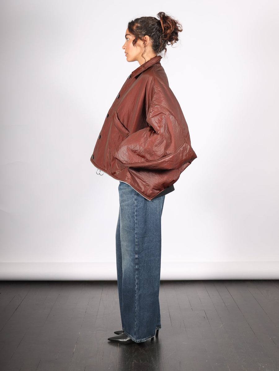 Convertible Jacket in Dark Burgundy by Dawei