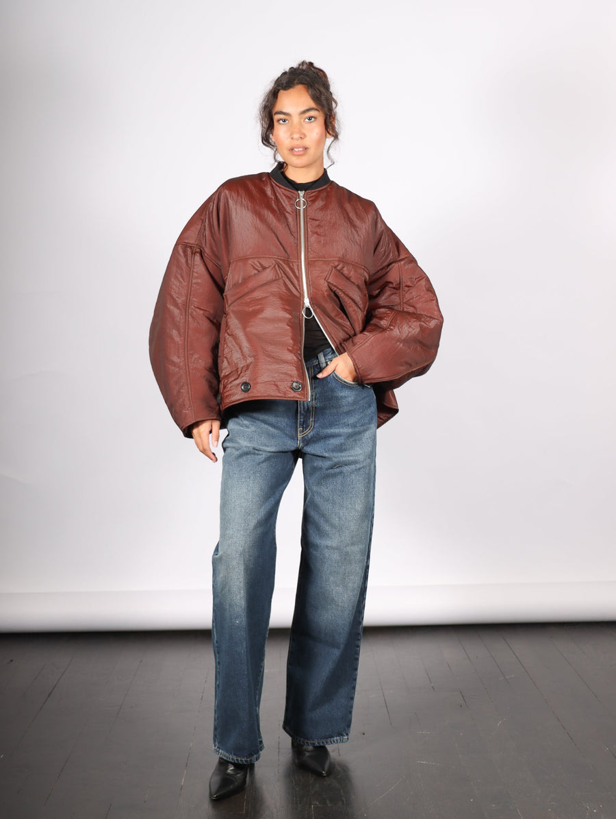 Convertible Jacket in Dark Burgundy by Dawei