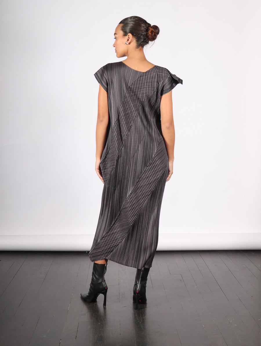 Cosmic Rays Dress in Gray by Pleats Please Issey Miyake