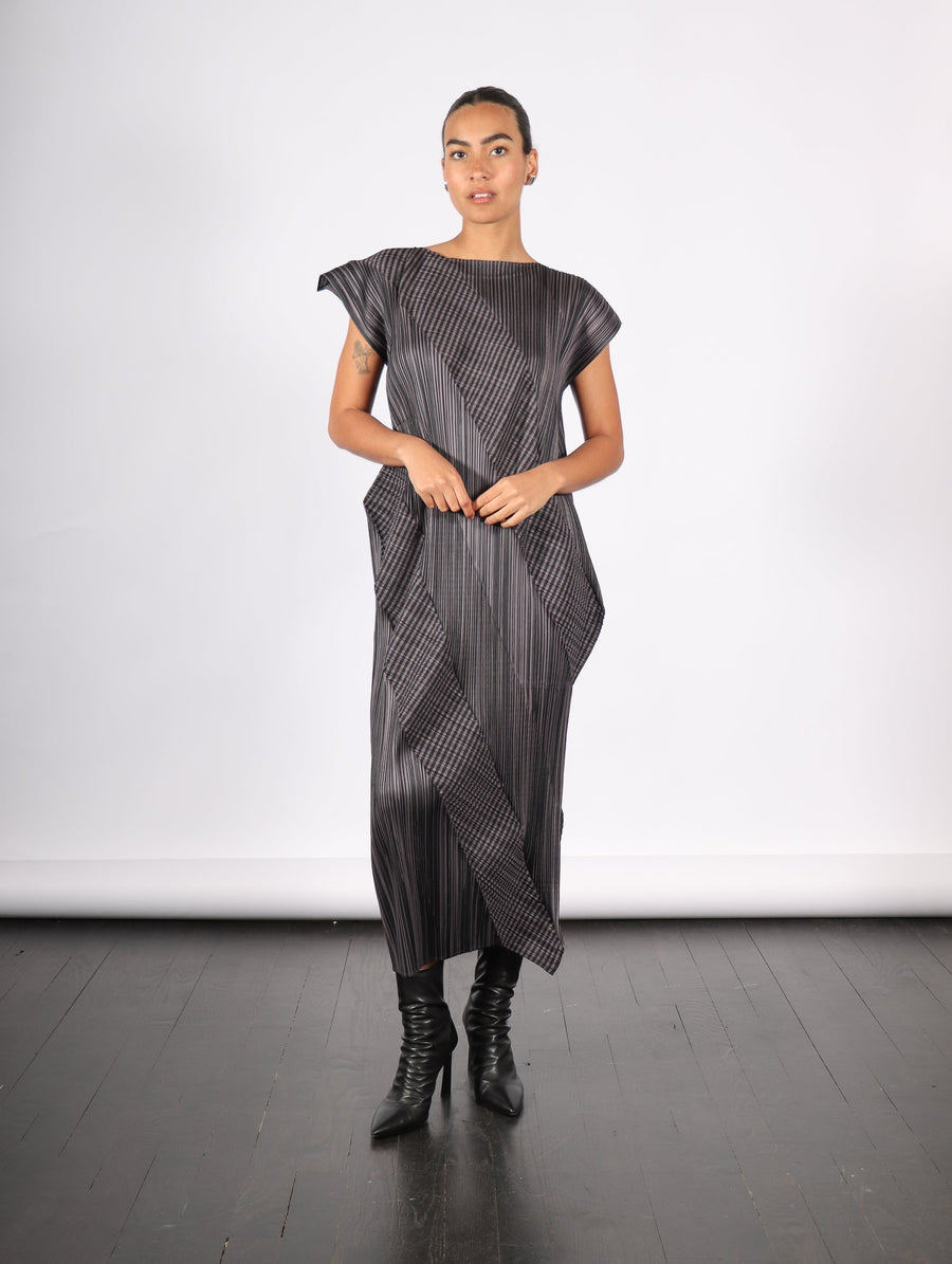 Cosmic Rays Dress in Gray by Pleats Please Issey Miyake