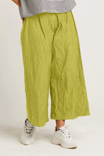 Crinkle Cropped Pants in Guac by Planet-Bottoms-Planet-Idlewild
