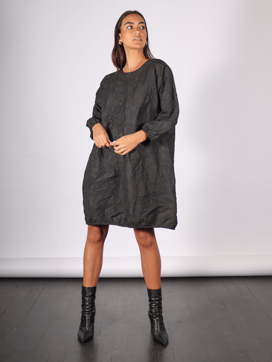 Crushed Nylon Dress in Black by Planet