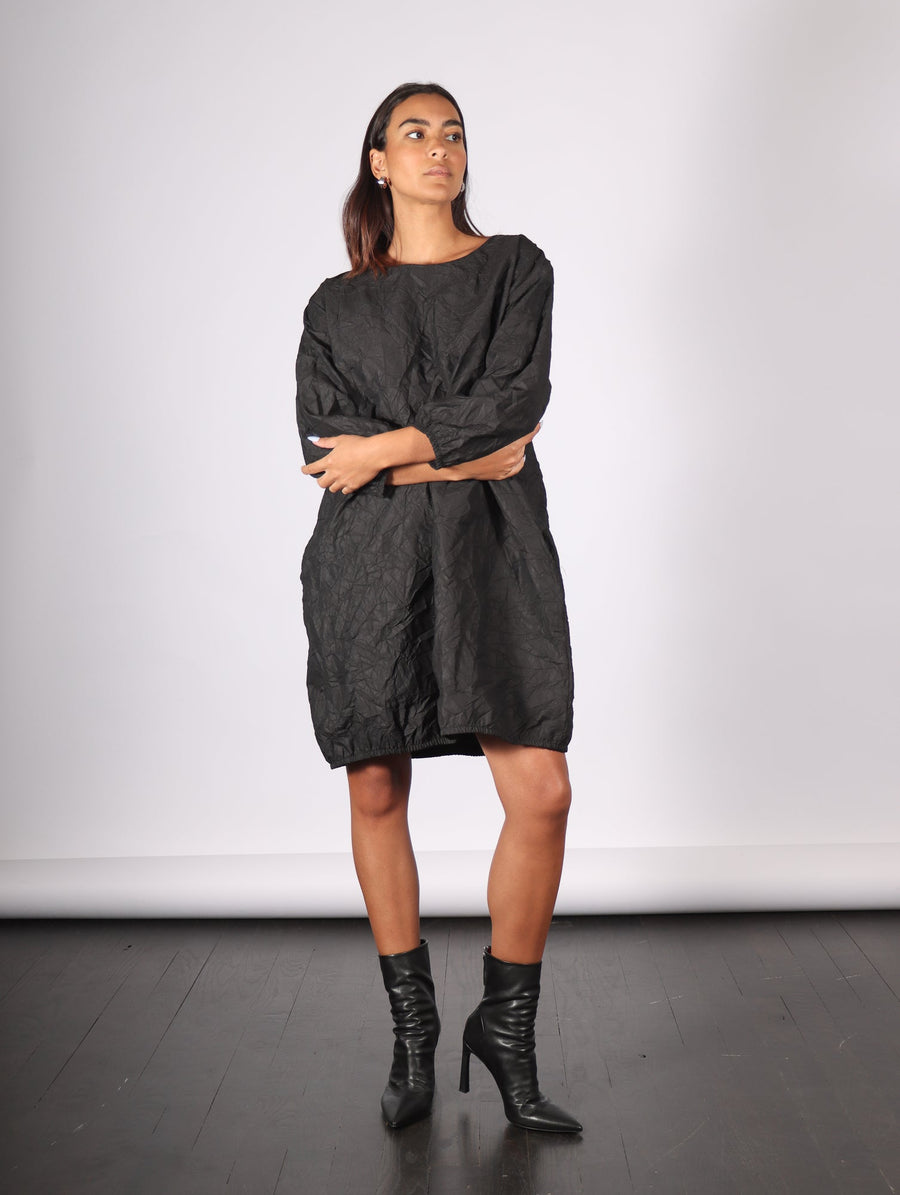 Crushed Nylon Dress in Black by Planet