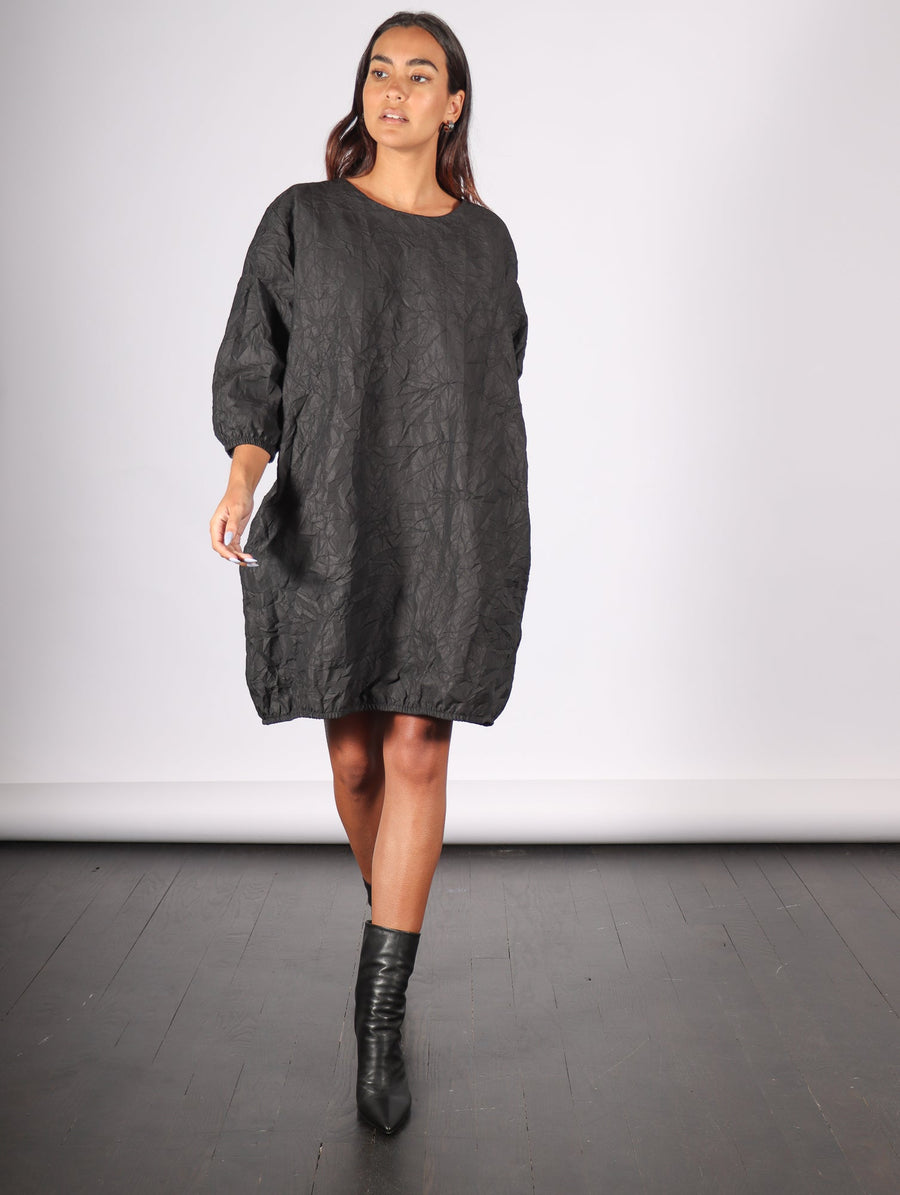 Crushed Nylon Dress in Black by Planet