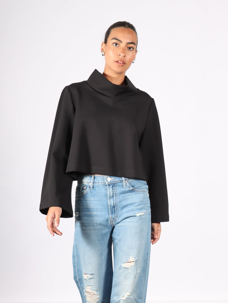 Crop Turtleneck in Black by Planet