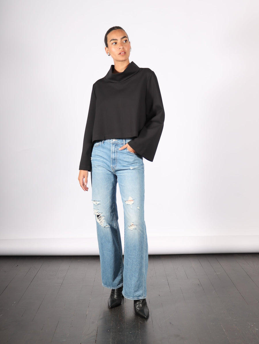 Crop Turtleneck in Black by Planet