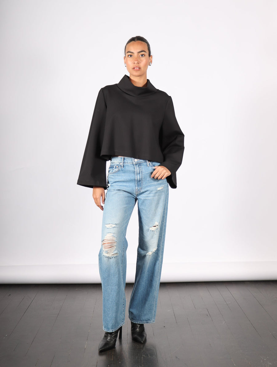 Crop Turtleneck in Black by Planet