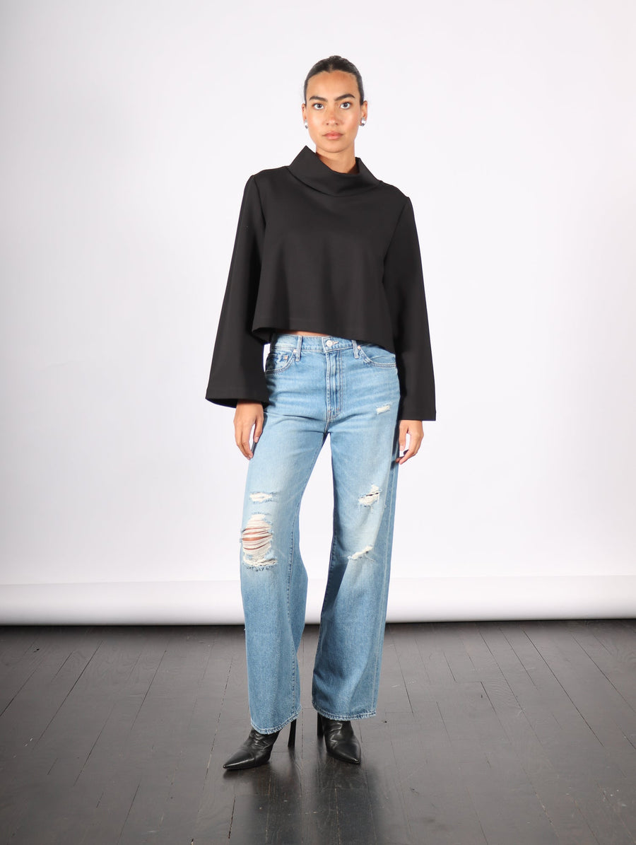 Crop Turtleneck in Black by Planet