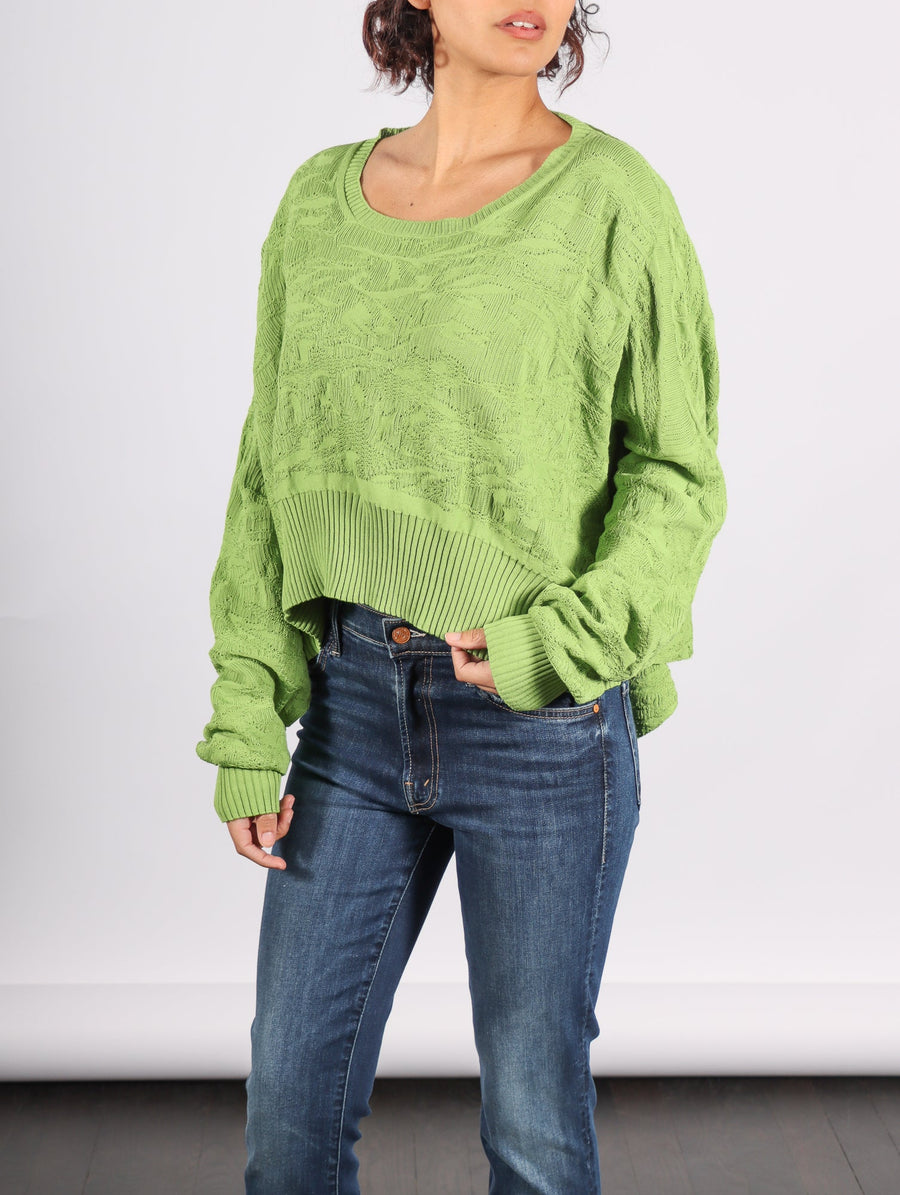 Cropped Boxy Sweater in Leaf by Serien°umerica-Idlewild