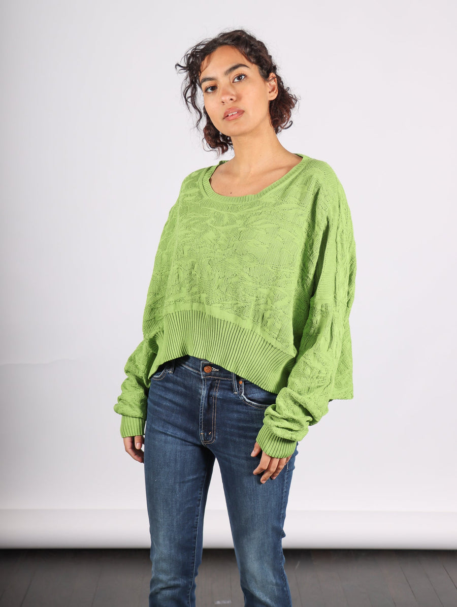 Cropped Boxy Sweater in Leaf by Serien°umerica-Idlewild