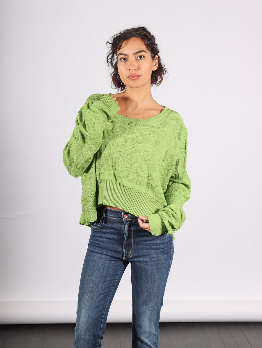 Cropped Boxy Sweater in Leaf by Serien°umerica-Idlewild