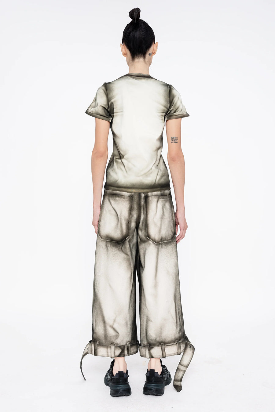 Cropped Denim Pants in Black Shadow by Melitta Baumeister-Bottoms-Melitta Baumeister-Idlewild