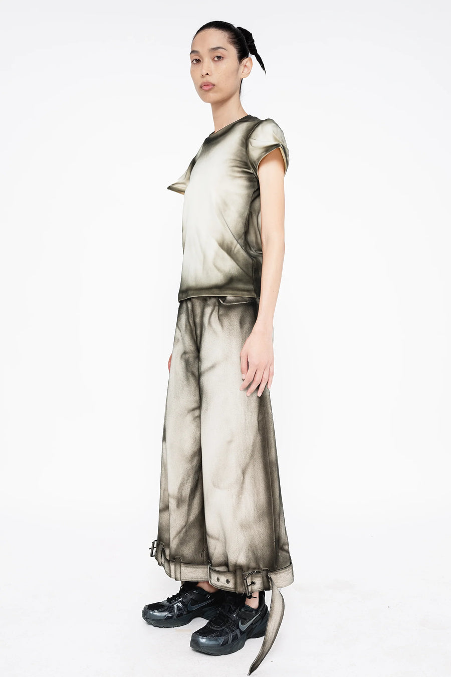 Cropped Denim Pants in Black Shadow by Melitta Baumeister-Bottoms-Melitta Baumeister-Idlewild