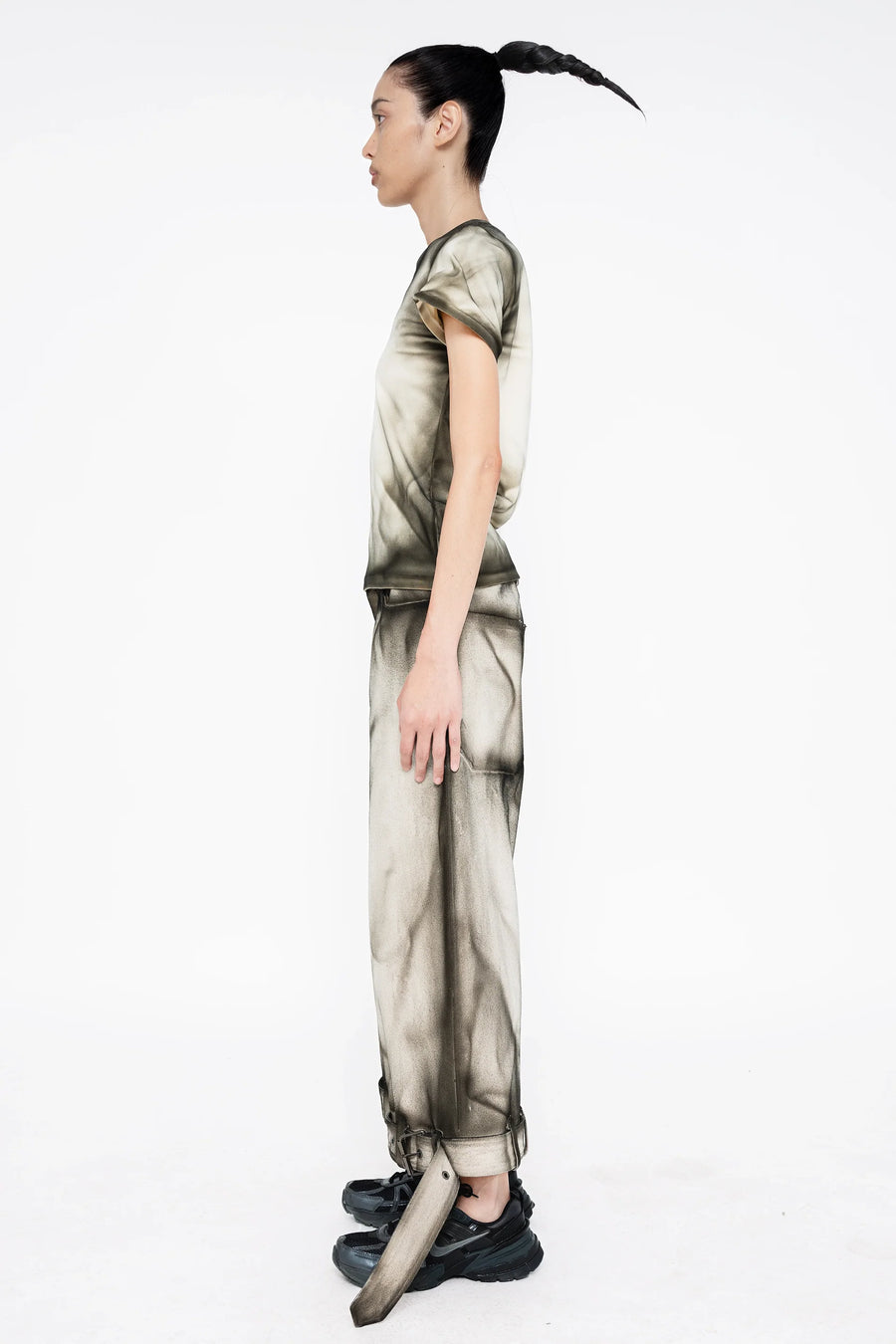 Cropped Denim Pants in Black Shadow by Melitta Baumeister-Bottoms-Melitta Baumeister-Idlewild