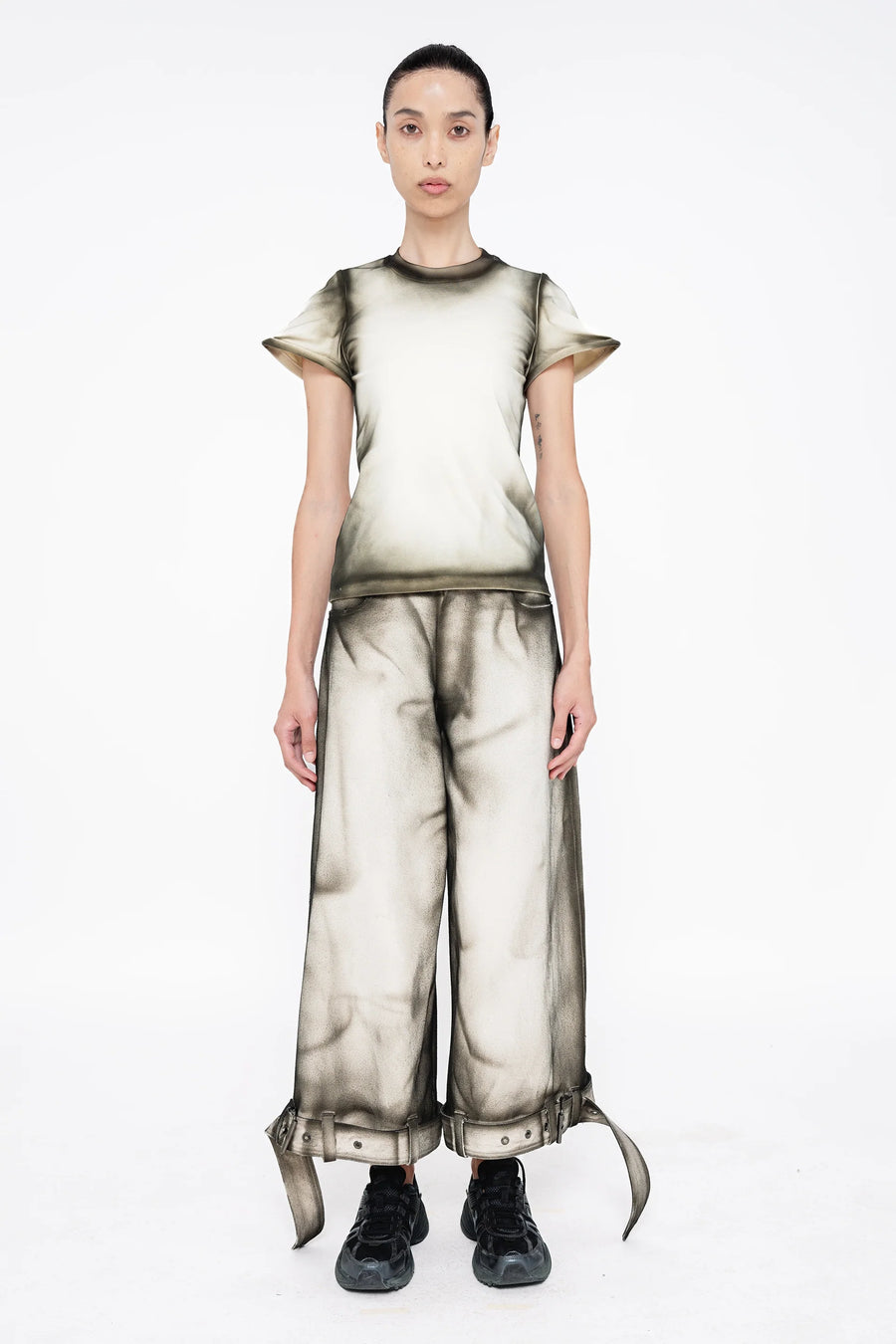 Cropped Denim Pants in Black Shadow by Melitta Baumeister-Bottoms-Melitta Baumeister-Idlewild