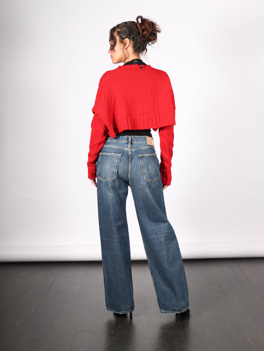 Cropped Pullover in Red by Serien°umerica