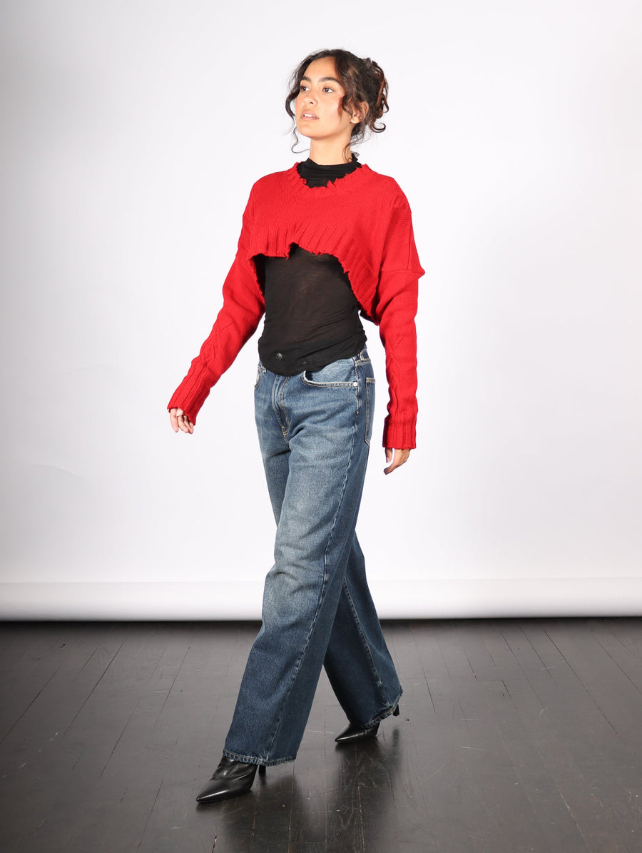 Cropped Pullover in Red by Serien°umerica