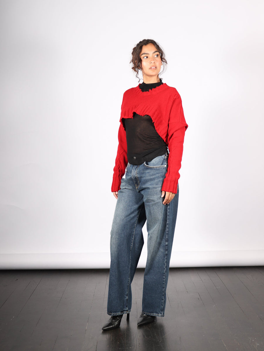 Cropped Pullover in Red by Serien°umerica