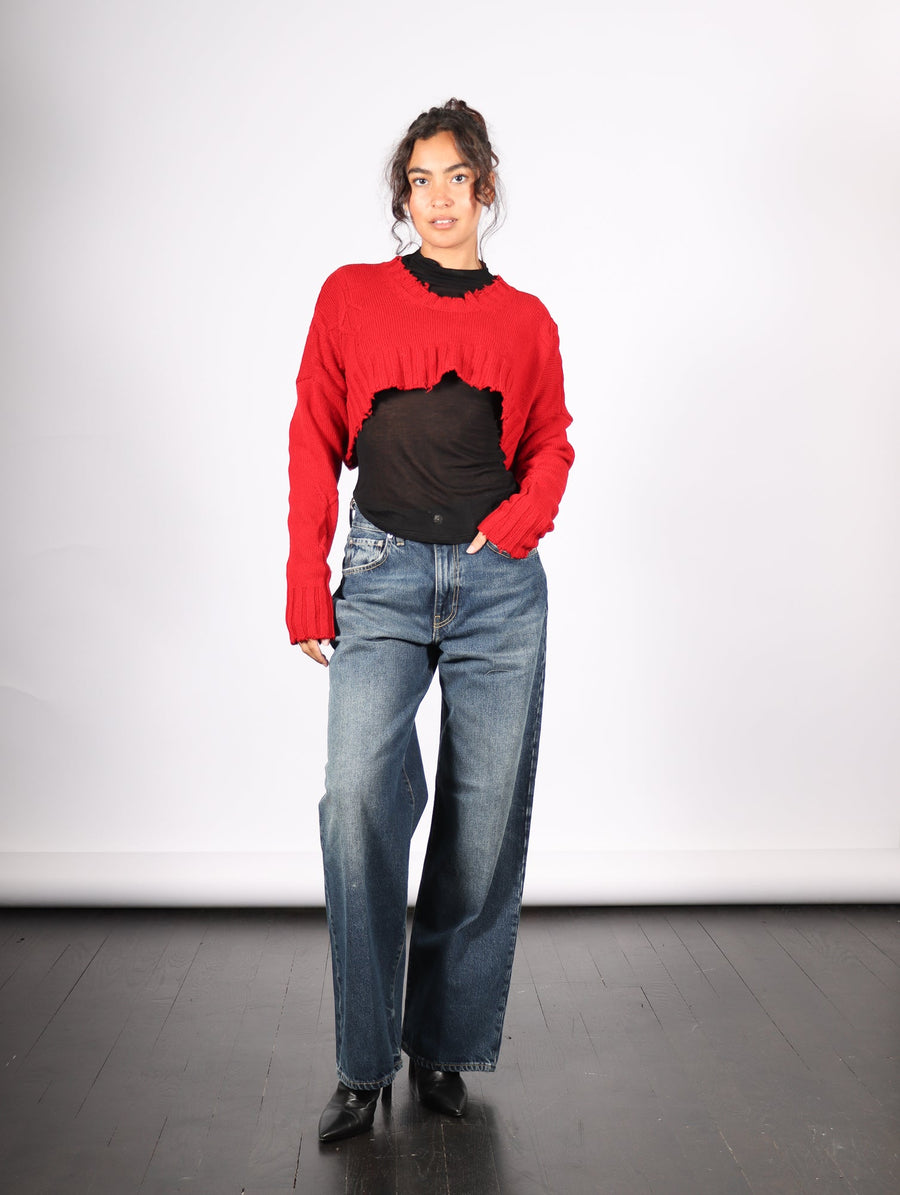 Cropped Pullover in Red by Serien°umerica