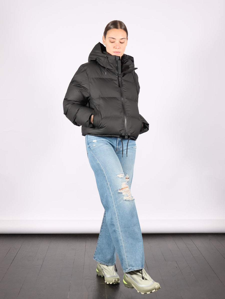 Alta Short Puffer Jacket in Black by RAINS-RAINS-Idlewild