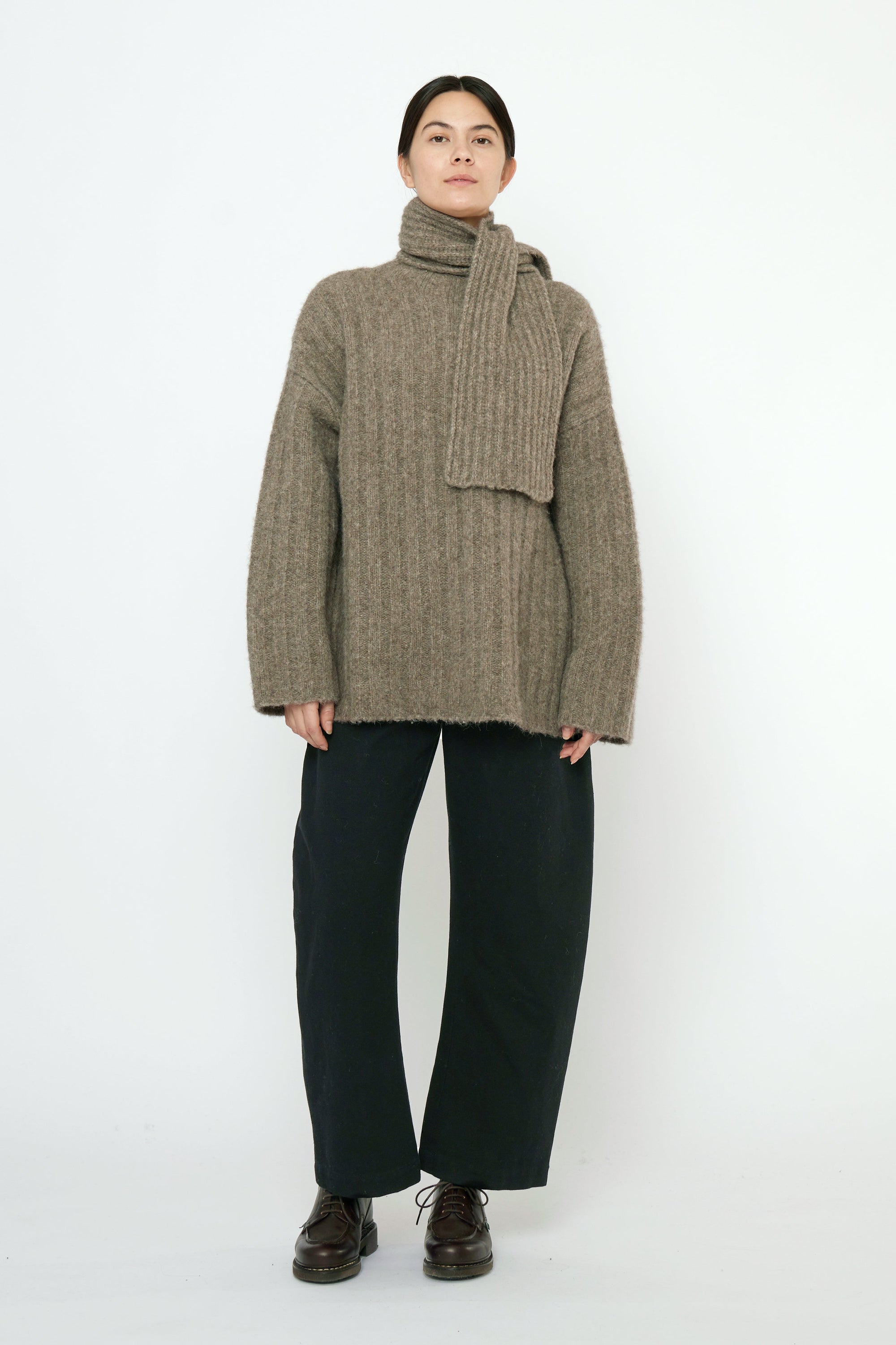 Cross Scarf in Taupe by 7115 by Szeki-7115 by Szeki-Idlewild