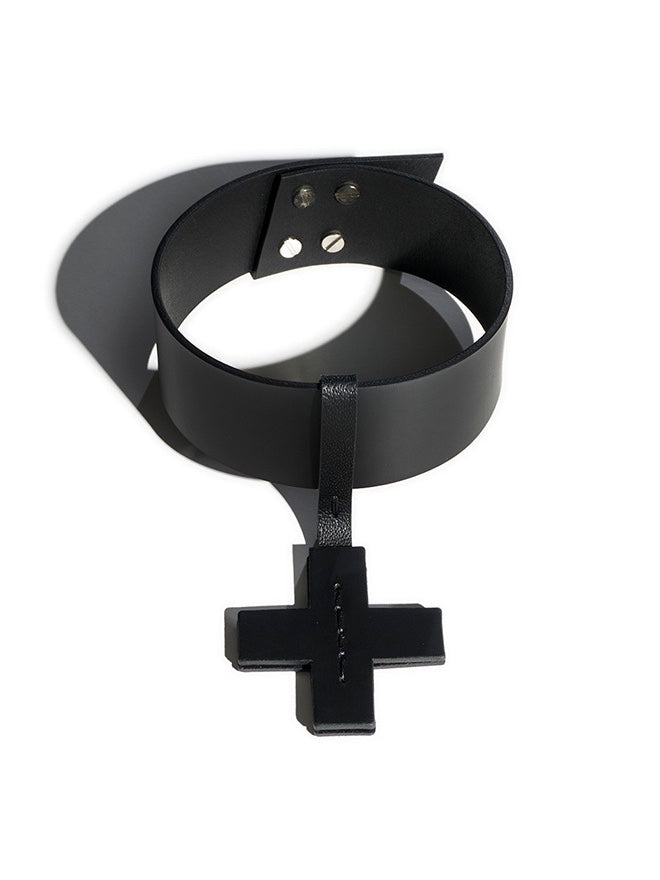 Cross Short M Choker in Black by Aumorfia-Aumorfia-Idlewild