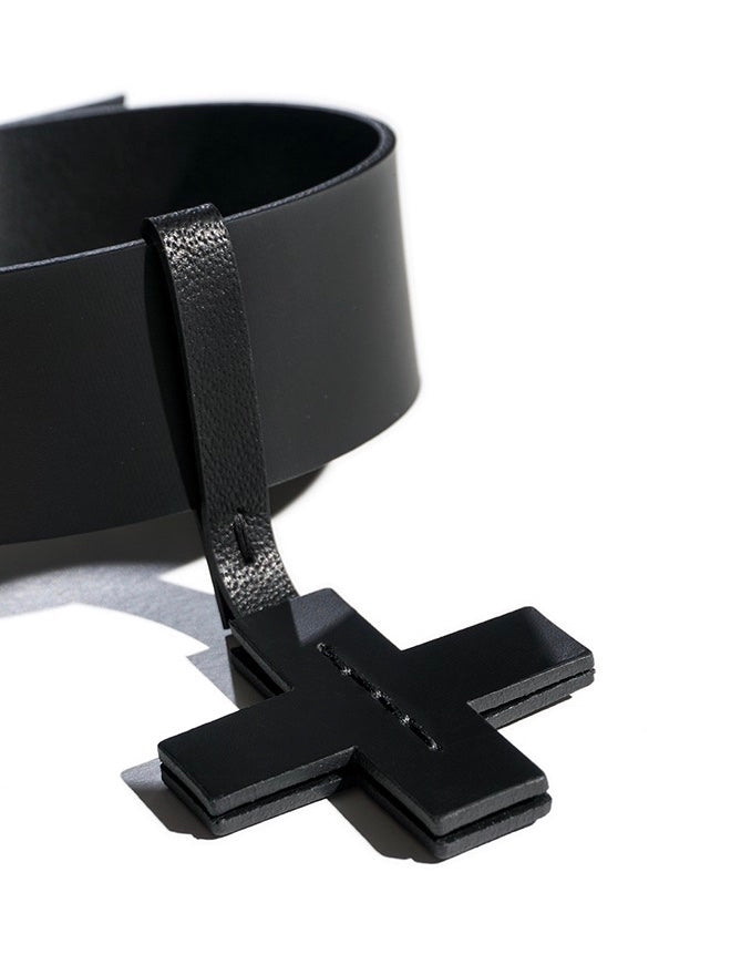 Cross Short M Choker in Black by Aumorfia-Aumorfia-Idlewild