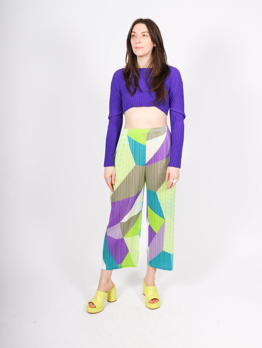 Crossroad Bottoms in Lime Green by Pleats Please Issey Miyake-Pleats Please Issey Miyake-Idlewild