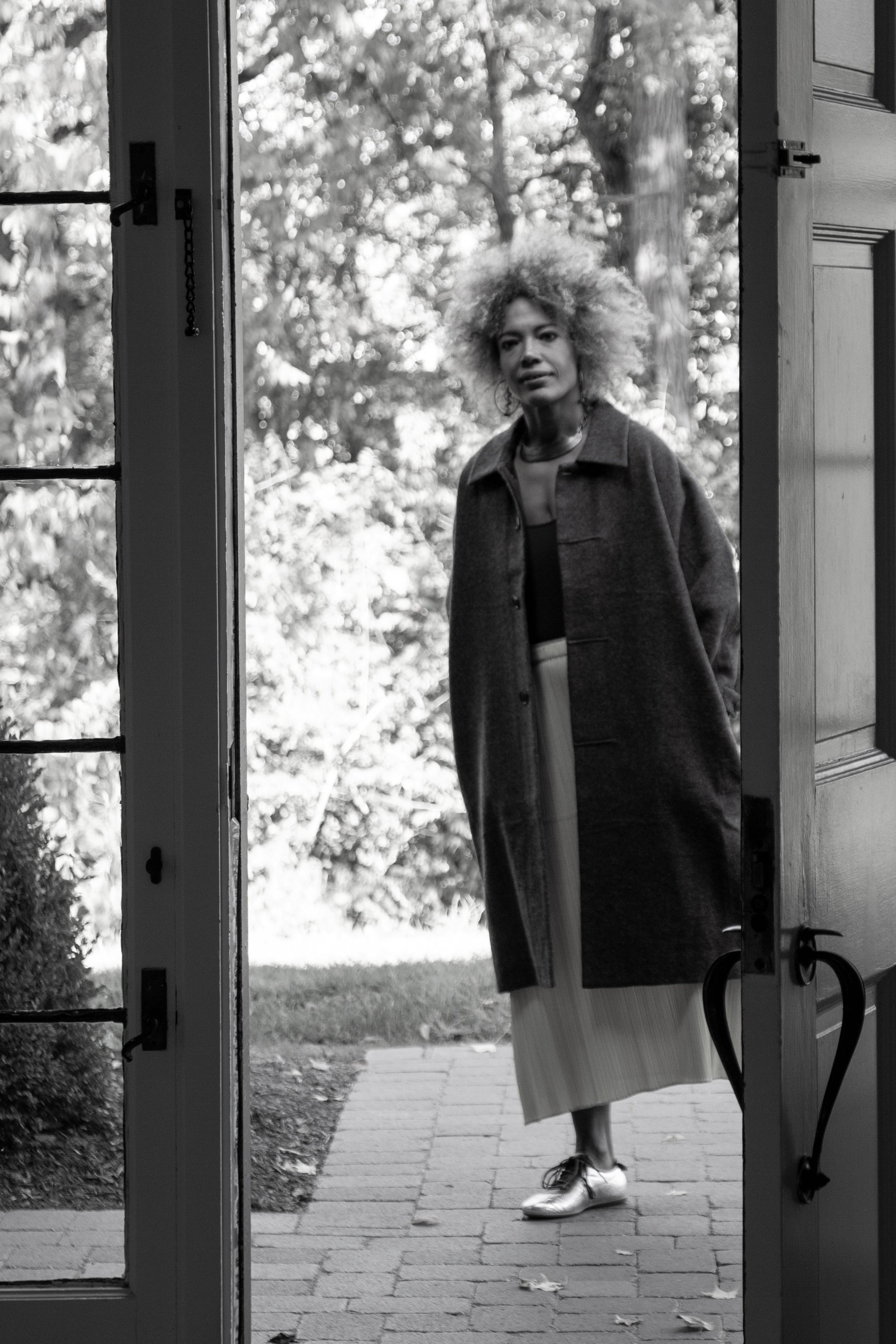 Cuffed Wool Coat in Heathered Taupe by 7115 by Szeki-Outerwear-7115 by Szeki-Idlewild