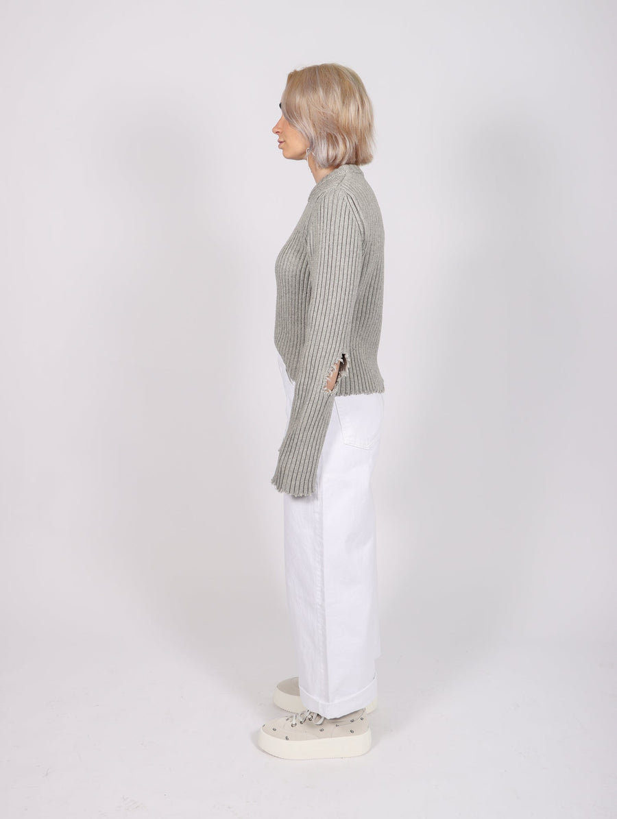 Cut-out Jumper in Gray by MM6 Maison Margiela-Idlewild