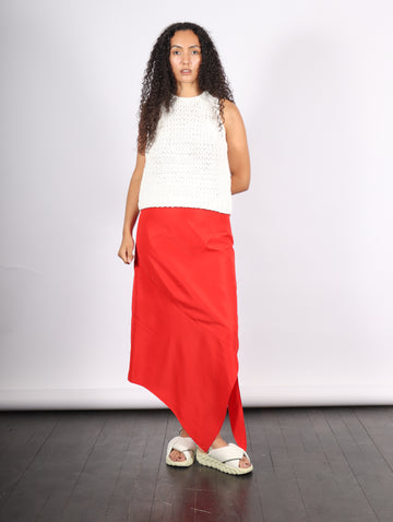 Italian Sporty Nylon Tie Skirt in Lava by Tibi-Tibi-Idlewild