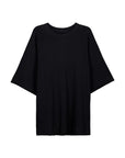 Diagonal Tee in Black by Kowtow-Tops-Kowtow-Idlewild