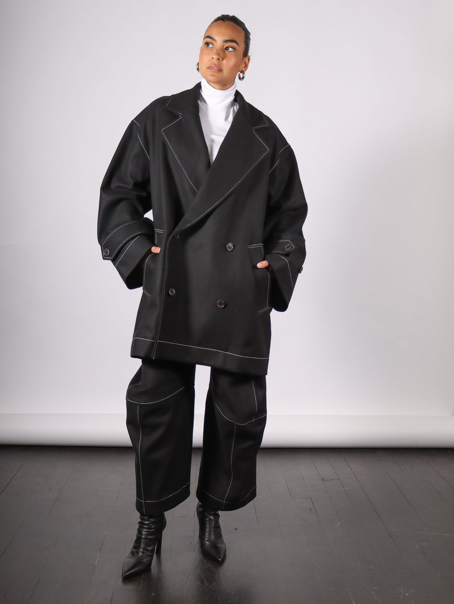 Dimout Coat in Black by Henrik Vibskov