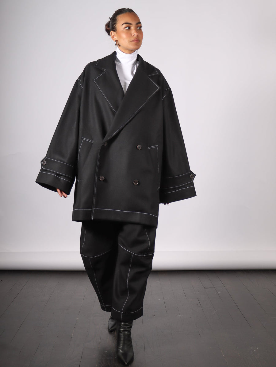 Dimout Coat in Black by Henrik Vibskov