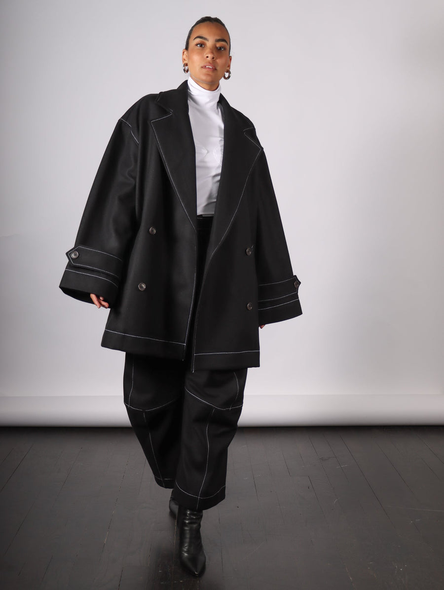 Dimout Coat in Black by Henrik Vibskov