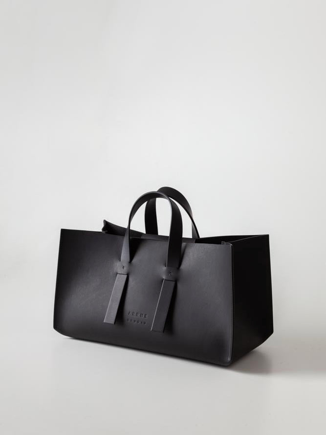 Double Cube Handbag in Black by Arrhe Studio-Arrhe Studio-Idlewild