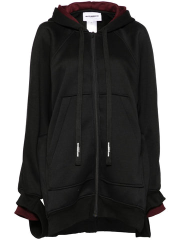 Double Hood Hoodie in Black by Melitta Baumeister