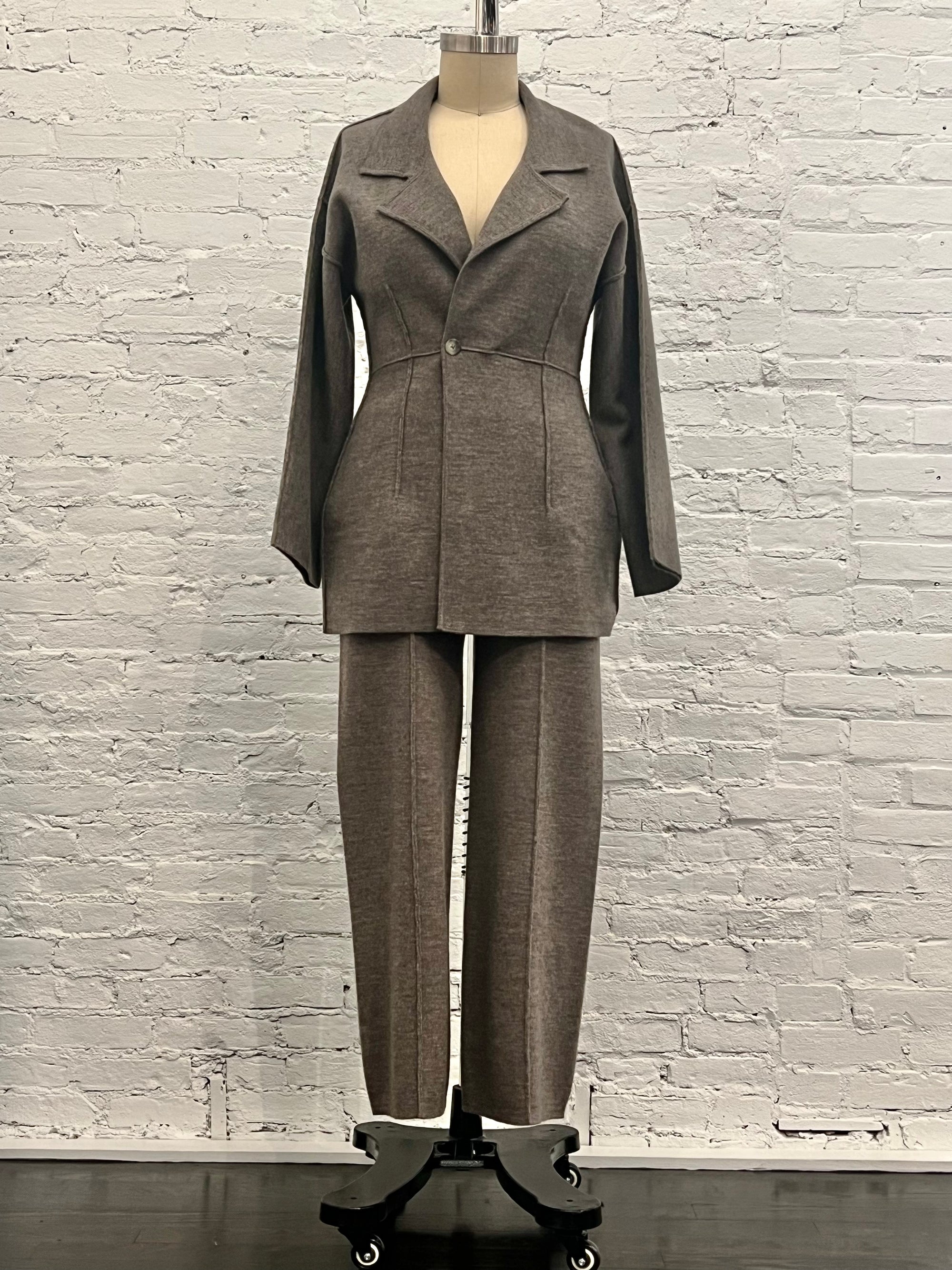 Double Knit Blazer in Cinder by Lauren Manoogian-Outerwear-Lauren Manoogian-Idlewild