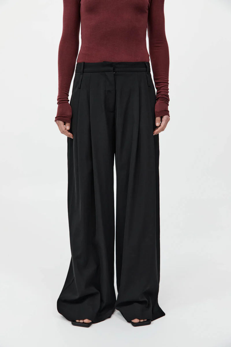 Double Loop Pants in Black by St. Agni-Bottoms-St. Agni-Idlewild