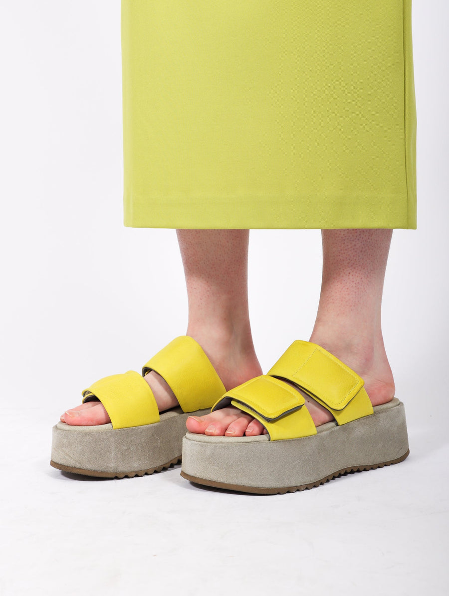 Double Strap Sandal in Giallo by Lofina-Idlewild