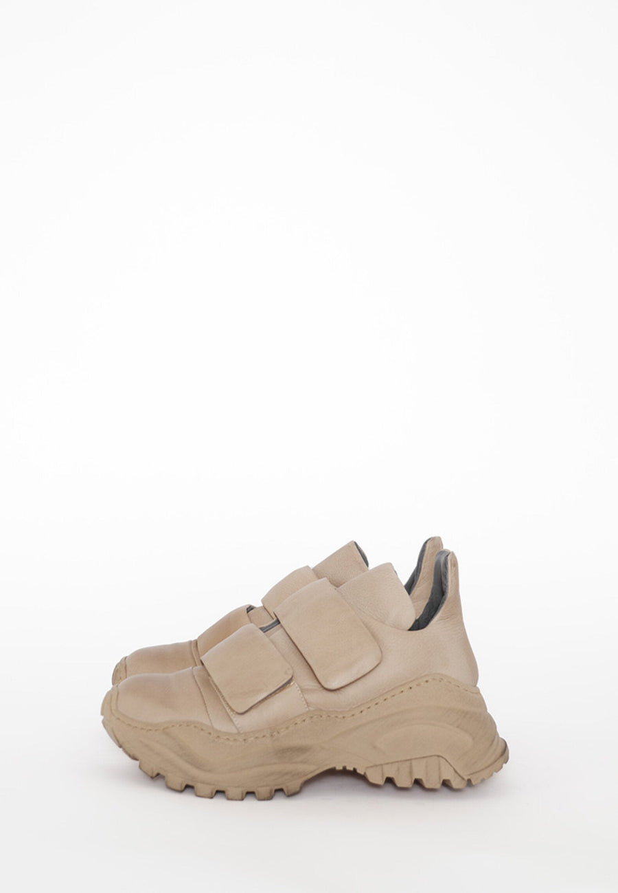 Double Velcro Sneaker in Beige by Lofina-Idlewild