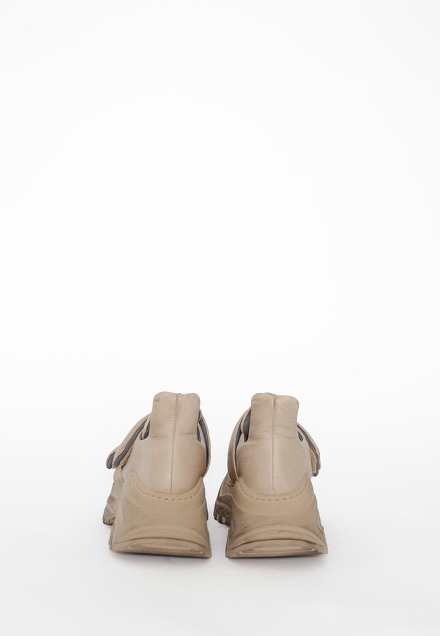 Double Velcro Sneaker in Beige by Lofina-Idlewild