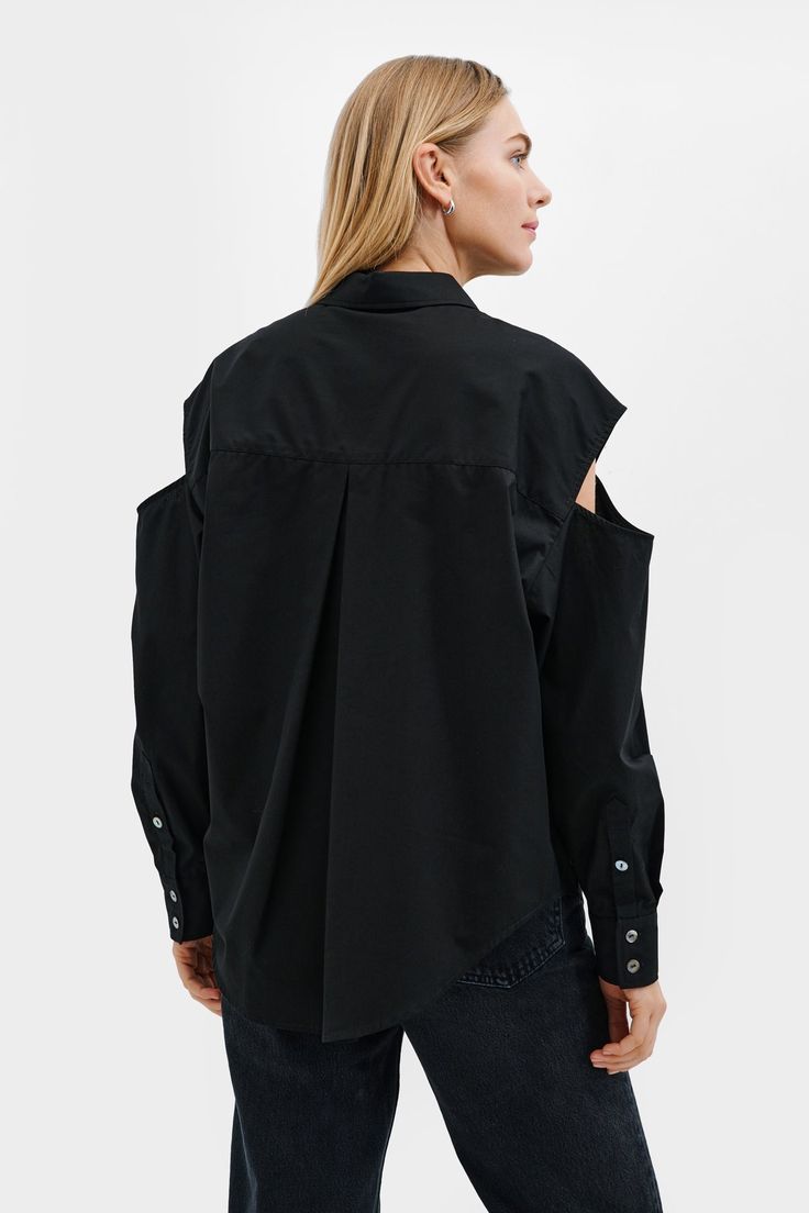 Downtown Boyfriend Shirt in Black by Marcella