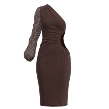 Brown Cutout Dress by JAMILA MARIAMA-Idlewild