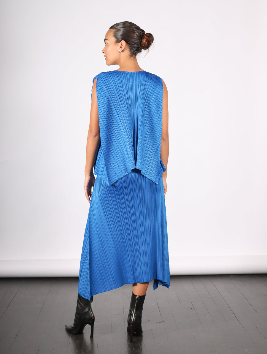 Efficient Square Shirt in Blue by Pleats Please Issey Miyake