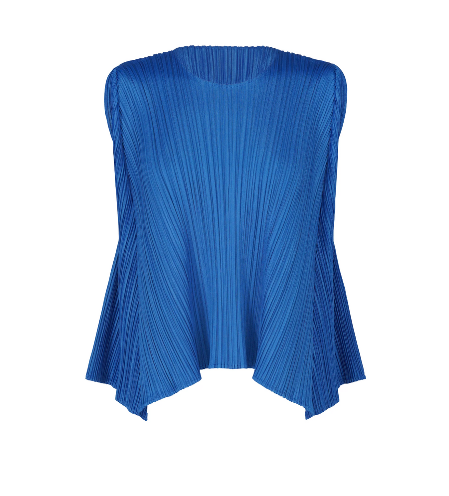 Efficient Square Shirt in Blue by Pleats Please Issey Miyake