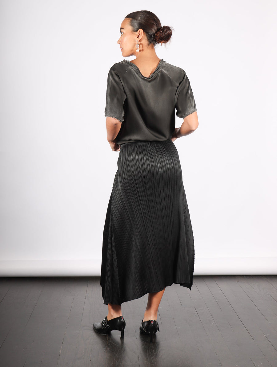 Efficient Square Skirt in Black by Pleats Please Issey Miyake