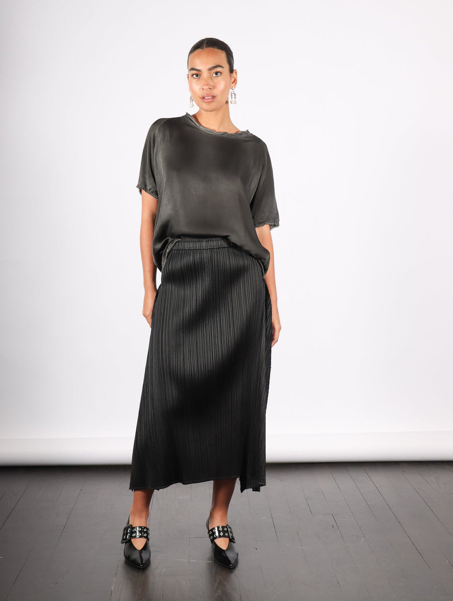 Efficient Square Skirt in Black by Pleats Please Issey Miyake