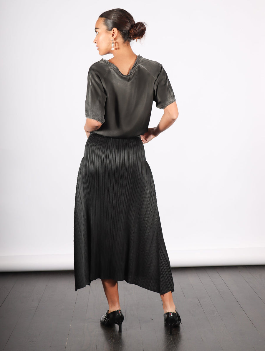 Efficient Square Skirt in Black by Pleats Please Issey Miyake